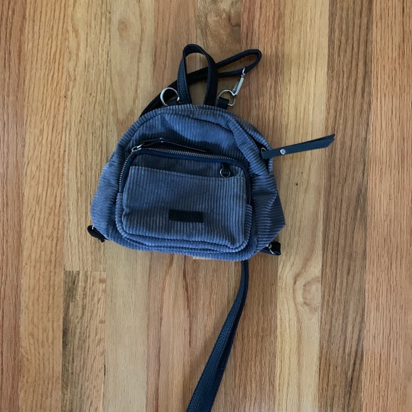 Handbags - Grey corduroy mini backpack Handbags - Grey corduroy mini backpack